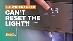 How to reset GE refrigerator water filter notification (RPWFE RFID water filter)