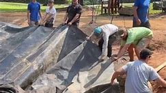 Shaq's koi pond liner takes a team of people to move 💦