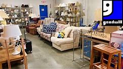 GOODWILL SHOP WITH ME FURNITURE SOFAS ARMCHAIRS TABLES DECOR KITCHENWARE SHOPPING STORE WALK THROUGH