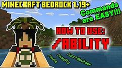 How to use ability command - Minecraft Bedrock 1.19+