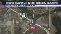 Rollover crash near Austin airport