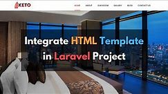 Integrating Html Template in Laravel Project | Hotel Management System Project Tutorial