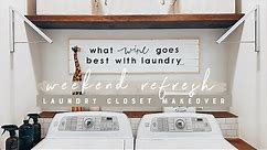 DIY Small Laundry Closet Makeover | Weekend Refresh for My Parents!!!