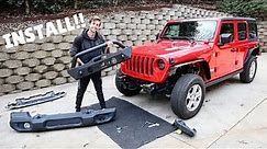 How To Install a JL Jeep Wrangler Front Bumper!
