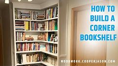 How to build a DIY corner bookshelf // built in bookshelves