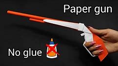 Origami gun | How to make a paper gun without glue | Easy paper weapon