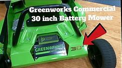 New 30 inch battery Mower 2023// Greenworks Commercial 30 inch Battery mower Preview