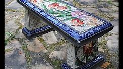 mosaic garden bench arts