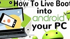 How To Install And Run Android From A USB || LIVE BOOT ANDROID IN PC || x64 x86