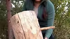 This way you can split even the largest log #camping #survival #bushcraft #Outdoors It is not always possible to cut | marusya.shiklina
