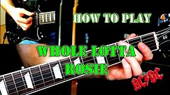 How to play Whole Lotta Rosie by AC/DC - Guitar Lesson