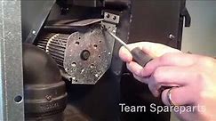 How to change a flow fan on a pellet stove. Also known as a fan blower.