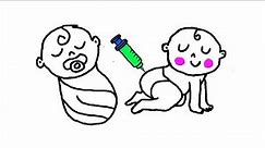 How to Draw Baby Step by step for kid. Drawing, Coloring for Toddlers