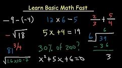 How To Learn Math Fast - Online Video Tutorial Lessons
