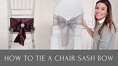 How to Tie a Chair Sash Bow With Chair Sash Buckles and Chair ...