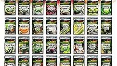 40 Vegetable & Fruit Seeds for Planting Your Outdoor & Indoor Home Seed Garden, Survival Gear Kit Includes 10,900 Seeds A Growing Guide & Mylar Package Gardening Heirloom Non-GMO Veggie Seed B&KM Farm