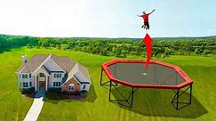 We Built The World's BIGGEST Trampoline in Our Backyard