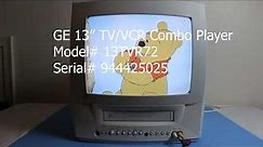 GE 13" CRT Retro TV/VCR Combo player - function check