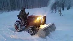 Cub cadet 1872 blowing snow new year's eve