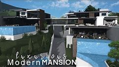 Bloxburg: Luxurious Hillside Modern Mansion | Speedbuild | ROBLOX bloxburg