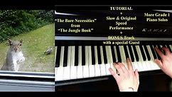 "The Bare Necessities" - "More Grade 1 Piano Solos" - TUTORIAL - Slow & original speed + BONUS Track