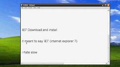 Internet Explorer 7 download and install