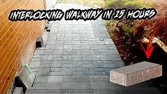 How To Build Paver Patio with Stairs over Existing Concrete. DIY Interlocking Paver Walkway in 1 day