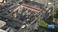 Live: Long lines at Costco gas station