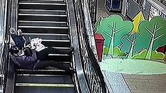 Heroic mall worker saves elderly woman and child from escalator fall in China
