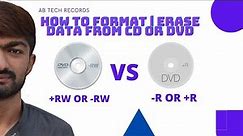 How to Format | Erase CD or DVD l Difference Between DVD-R, DVD-RW [Urdu]