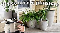 Trendy $300 faux-concrete planters: Can I make it for LESS?🪴 DIY large faux-stone planters
