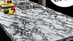 YENHOME 30"X200" Grey Marble Contact Paper for Countertops Self Adhesive Marble Peel and Stick Wallpaper Marble Contact Paper Peel and Stick Countertops Wrap Kitchen Bathroom Decorative Contact Paper