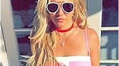 Britney Spears flaunts her toned body in high-waisted swimsuit