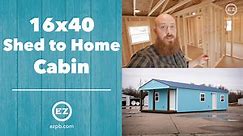 14x40 Cabin Shed to House Tiny Home