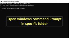Open Command Prompt cmd in specific folder
