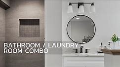 BASEMENT BATHROOM DESIGN IDEAS | Laundry + Bathroom Combo Renovation | Kadilak Homes