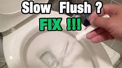 How To Fix Slow Flushing Toilet - Not Flushing Properly