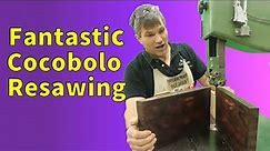 Resawing Wood With A Bandsaw - Cocobolo Log