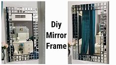 Diy MIRROR FRAME with Glass Tiles //Diy WALL mirror DECOR