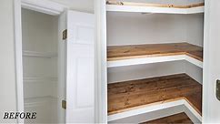 How to Build Corner Pantry Shelves | DIY Corner Shelves