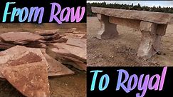 How to build a Natural Stone Bench from Raw material!