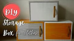 Cardboard Organizer Box for Clothes/ Easy Storage DIY for Stuffs
