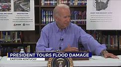 Biden tours flood damage in Eastern Kentucky