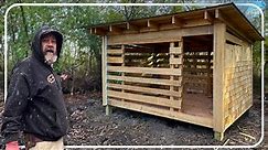 Rustic Equipment Shed Build in the Woods | Full Framing