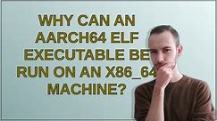 Unix: Why can an aarch64 ELF executable be run on an x86_64 machine?