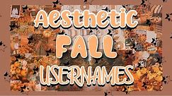 40+ Rare and Aesthetic Fall Usernames (Not taken) 2020