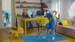 Professional Team Janitors Vacuum Cleaning Carpet Stock Footage Video (100% Royalty-free) 1060026905 | Shutterstock