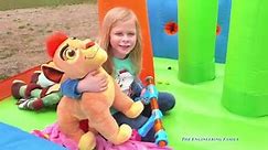 Rescuing Paw Patrol and Lion Guard in the Bounce House