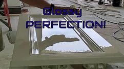 How to get that GLOSSY and Glassy cabinet finish | Kitchen cabinet painting