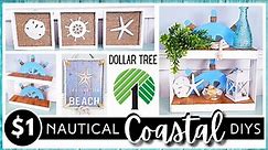 *NEW* DOLLAR TREE DIY Coastal Home Decor Crafts | Nautical Beach Summer DIYs | Transform $1 Items!